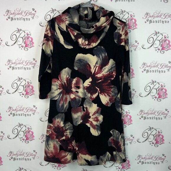 Eclipse Dresses & Skirts - Eclipse dress turtleneck flowers floral long top Multicolor Fabric flowers